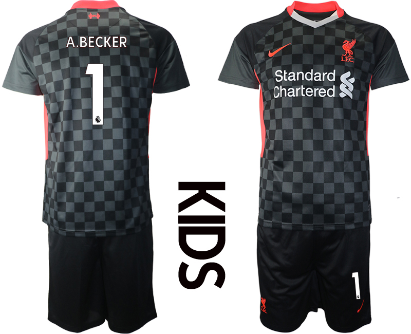 Youth 2020-2021 club Liverpool away #1 black Soccer Jerseys->liverpool jersey->Soccer Club Jersey